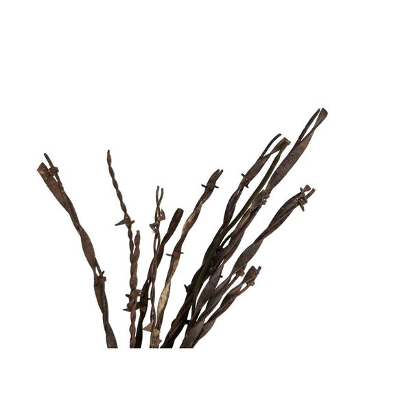 Antique Rusted Barbed Wire Bundle For Crafting & Decor 22inch Lot of 11 pieces - Picture 2 of 12